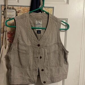 Vintage Gap Tan Linen Vest